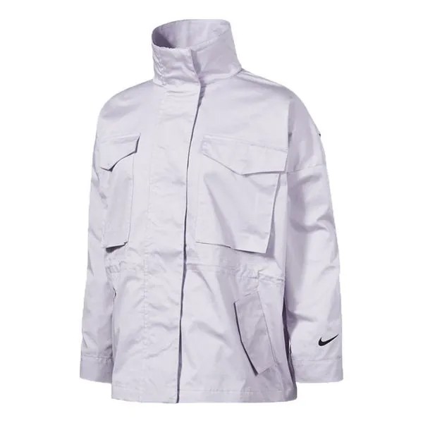 Куртка sw collection essentials m65 повседневная однотонная стойка воротник спортивная куртка Nike, серый