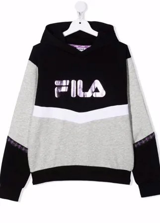 Fila Kids худи в стиле колор-блок с логотипом