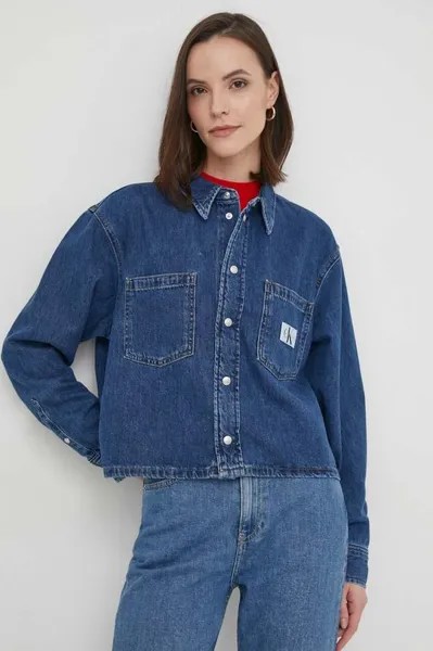 Джинсовая рубашка Calvin Klein Jeans, синий