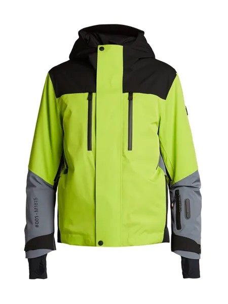 Черная лыжная куртка Moncler Grenoble, зеленый