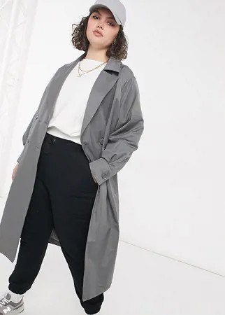 Серый макинтош Threadbare Curve Louisa