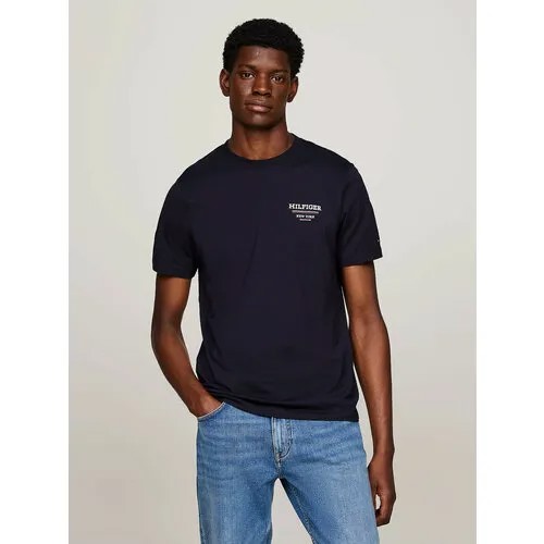 Футболка TOMMY HILFIGER Global Stripe Logo T-shirt, размер XXXL, desert sky