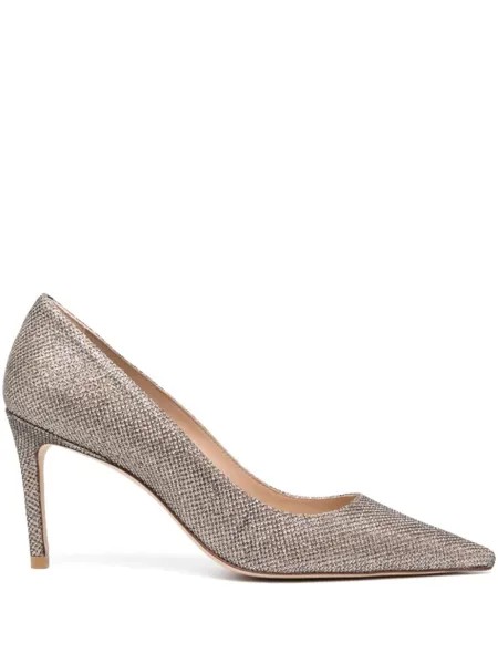Stuart Weitzman туфли с блестками, золотистый