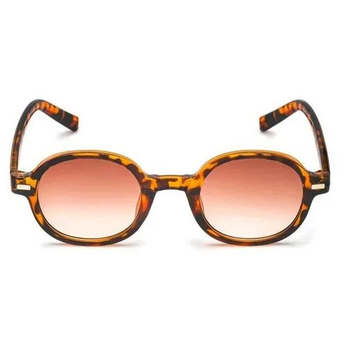 Солнцезащитные очки Бренд Ко, круглые, оправа: пластик, с защитой от УФ, градиентные, для женщин