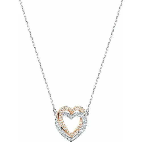 Колье SWAROVSKI, кристаллы Swarovski, длина 38 см, серебряный, золотой