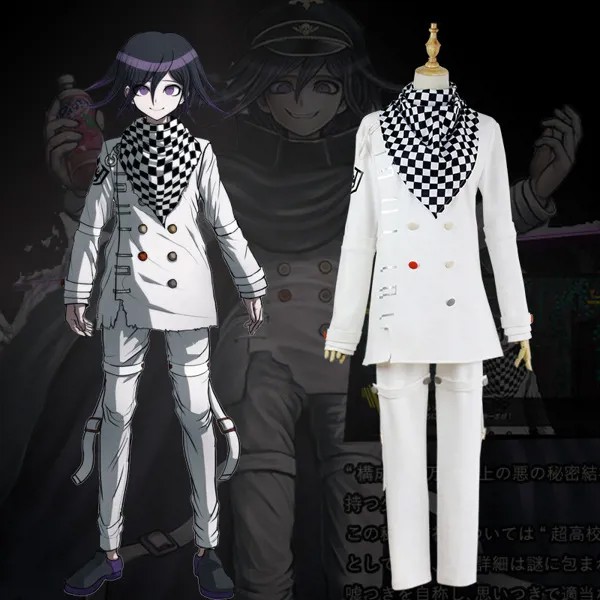 Костюм «Danganronpa V3: Killing Harmony» для японской игры «Figue Kokichi Oma», куртка, брюки, накидка, шарф, костюм для мужчин, костюмы для косплея