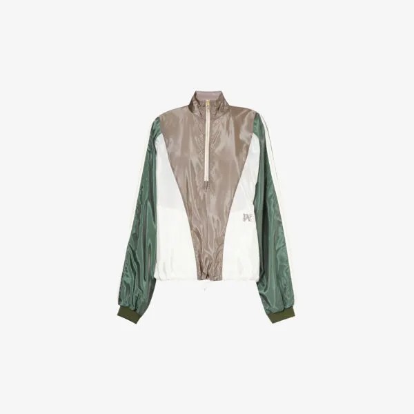 Куртка-ракушка с фирменной вышивкой в стиле колор-блок Palm Angels, мультиколор