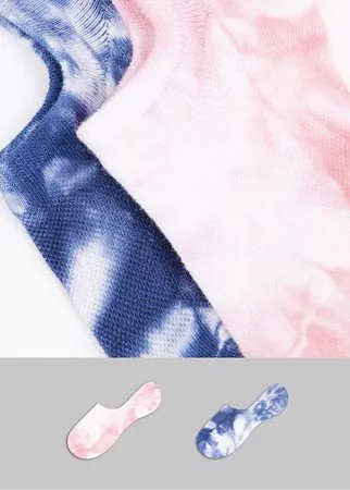 Набор из 2 пар спортивных носков из органического хлопка с принтом тай-дай розового и темно-синего цвета & Other Stories-Multi
