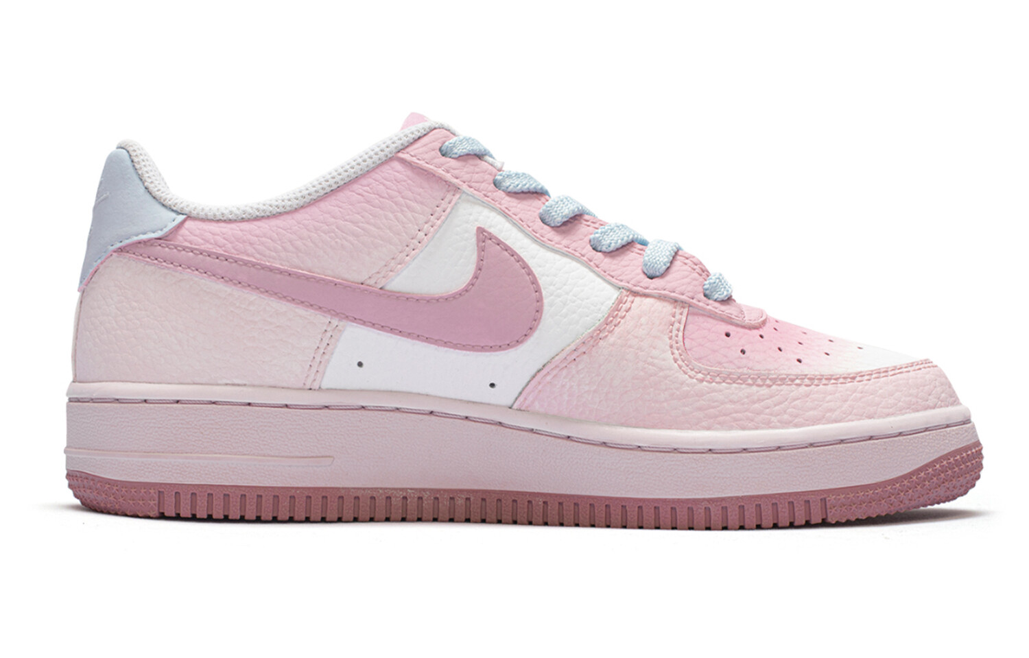 Кроссовки Nike Air Force 1 Skateboarding Shoes Women's Low-top White/Pink/Blue, розовый