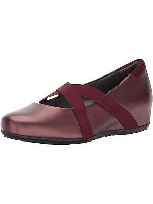 SOFT WALK Женские бордовые кожаные туфли на танкетке Waverly с круглым носком без шнуровки на плоской подошве 8 N