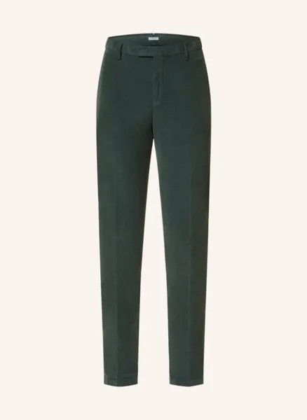 Вельветовые костюмные брюки очень узкого кроя Boglioli, зеленый