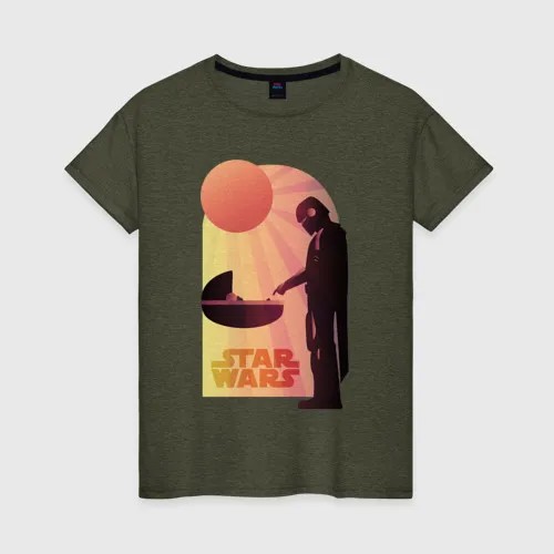 Футболка женская ВсеМайки 2147241 хаки XXXL