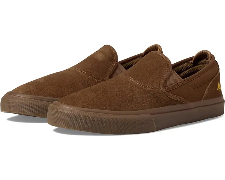 Кроссовки Emerica Wino G6 Slip-On, цвет Brown/Gum