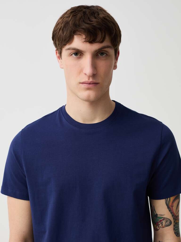 Футболка из органического хлопка с круглым вырезом Ovs, цвет navy blue