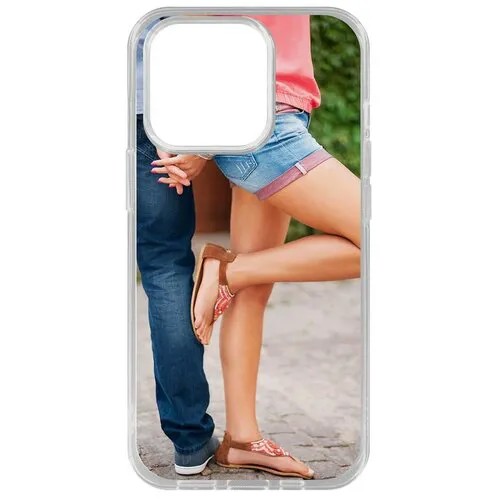 Чехол-накладка Krutoff Clear Case Босоножки женские для iPhone 14 Pro