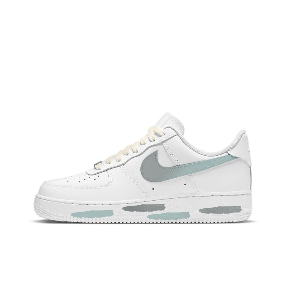 Кроссовки Nike Air Force 1 Skateboarding Shoes Women's Low-top Grey/green, зеленый