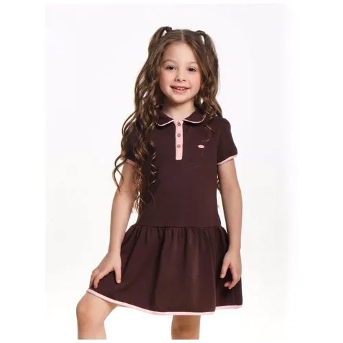 Платье Mini Maxi, размер 104, коричневый, розовый