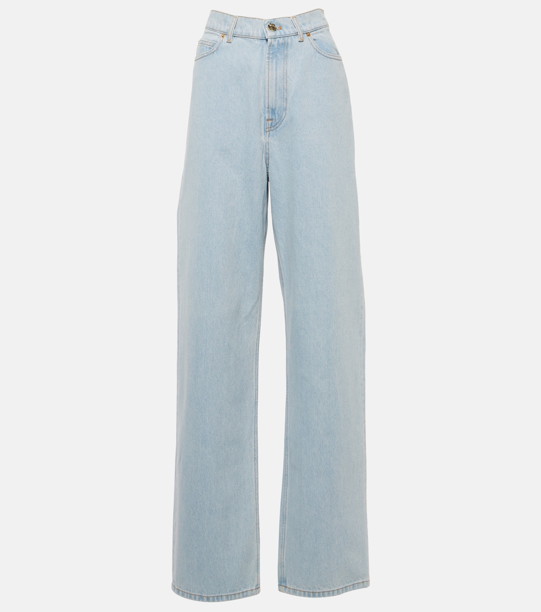 Прямые джинсы с высокой посадкой Nina Ricci, синий