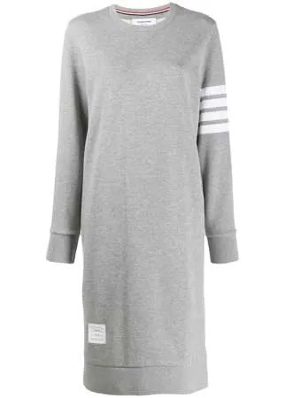 Thom Browne длинное платье-толстовка с полосками 4-Bar