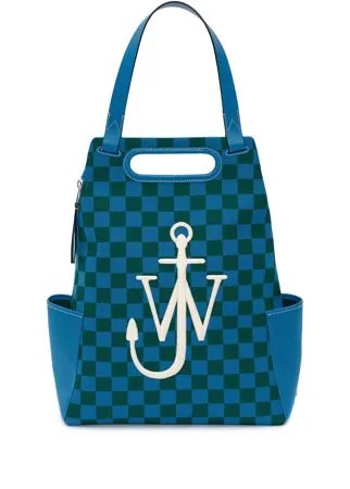 JW Anderson рюкзак в шахматную клетку с логотипом Anchor