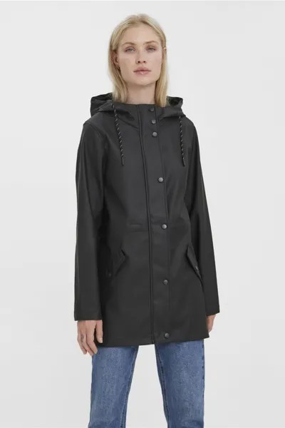 Куртка дождевик с водонепроницаемым покрытием Vero Moda, черный