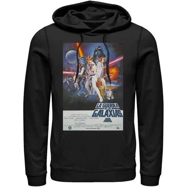 Мужская винтажная толстовка с плакатом «Звездные войны» La Guerra De Las Galaxias, Black Star Wars, черный