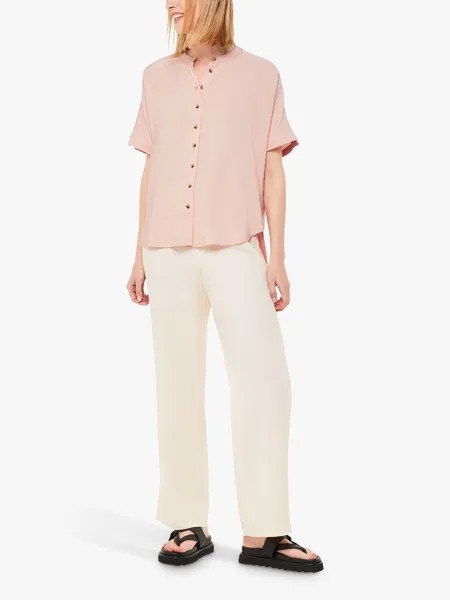 Блузка с присборенными рукавами Whistles Maisie, розовая