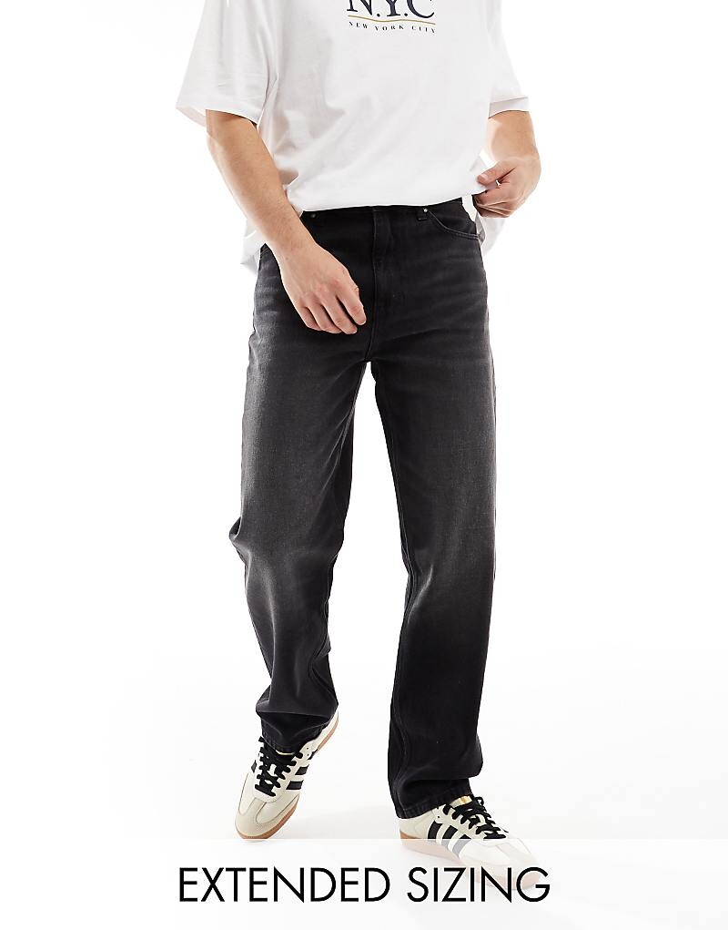 Черные джинсы прямого кроя с легким оттенком ASOS DESIGN