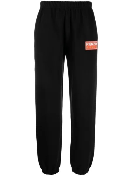 Kenzo спортивные брюки с нашивкой-логотипом, черный