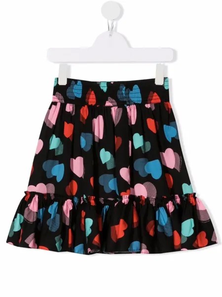 Stella McCartney Kids юбка с оборками и принтом