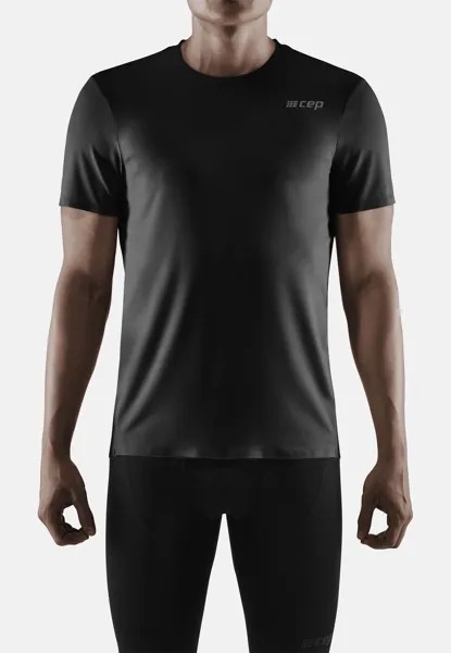 Футболка с принтом RUN SHORT SLEEVE CEP, цвет black