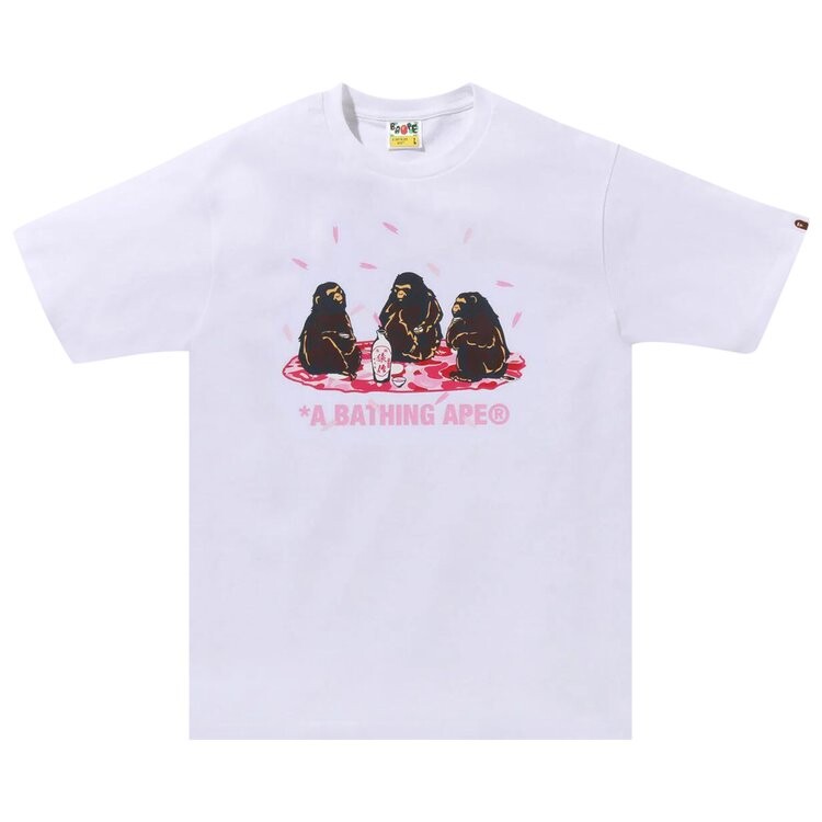 Футболка BAPE Sakura Viewing 'White', белый