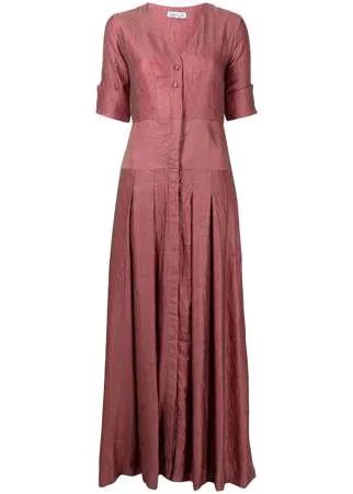 Baruni платье-рубашка длины миди со складками
