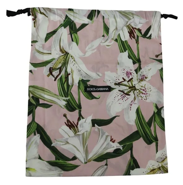 DOLCE - GABBANA Сумка-пылесборник с принтом розовых и белых лилий, женская сумка для обуви 38x30см