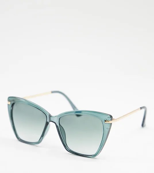 Женские солнцезащитные очки «кошачий глаз» в зеленой оправе Jeepers Peepers – эксклюзивно для ASOS-Зеленый цвет