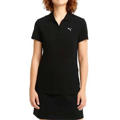 Рубашка поло с коротким рукавом Puma Essentials женская черная повседневная 586779-51