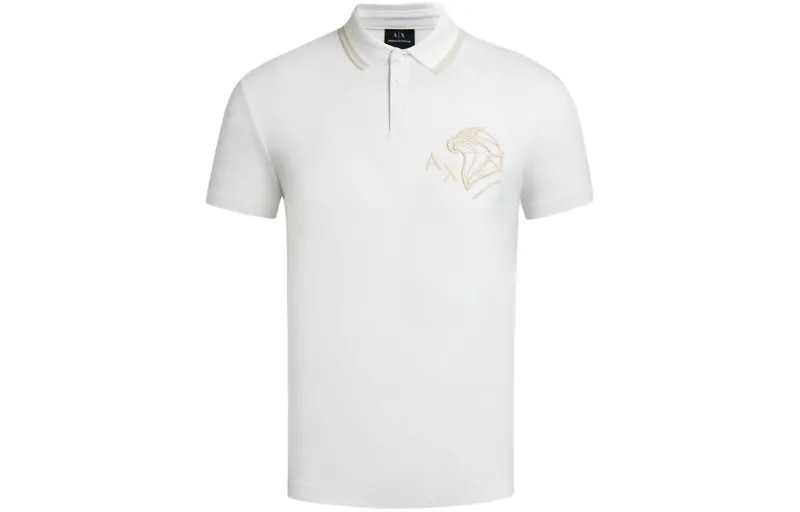 Рубашка поло мужская Off White Armani Exchange, кремовый