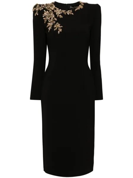 Jenny Packham платье миди Angel Eyes с кристаллами, черный