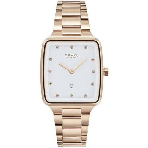 Женские наручные часы Obaku Links V271LDVWSV с гарантией с кристаллами