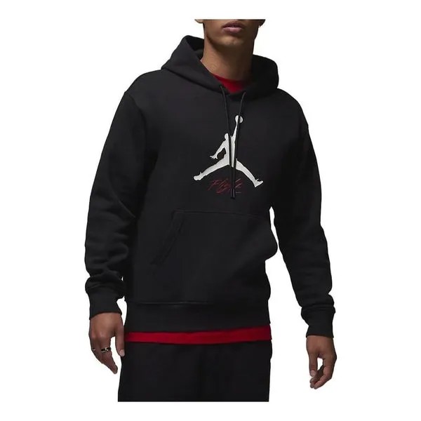 Толстовка Air Jordan Essentials Fleece Hoodie 'Black white', белый