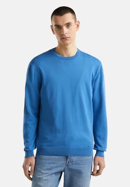 Вязаный свитер CREW NECK United Colors of Benetton, цвет blue