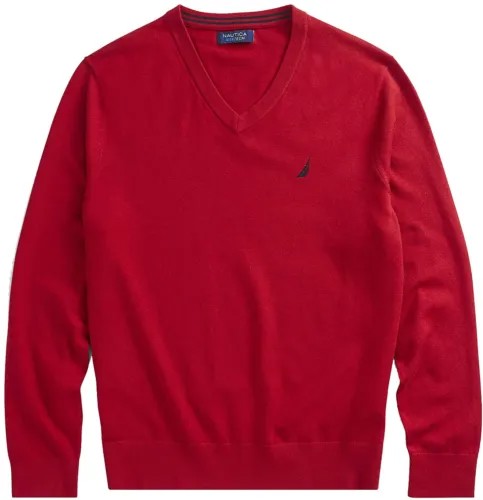 Мужской свитер Nautica Navtech V-образный вырез свитер Nautica красный - S