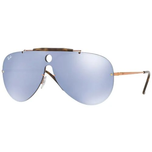 Солнцезащитные очки Ray-Ban, авиаторы, оправа: металл, ударопрочные, с защитой от УФ, зеркальные, серебряный