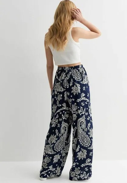 Брюки Paisley Print Wide Leg New Look, синий
