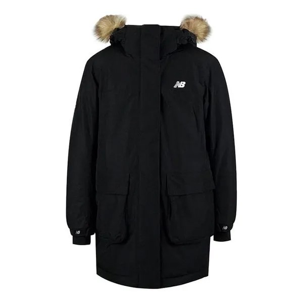 Куртка теплые зимние пуховики New Balance, черный