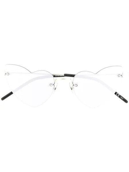 Saint Laurent Eyewear очки с оправой в форме сердца