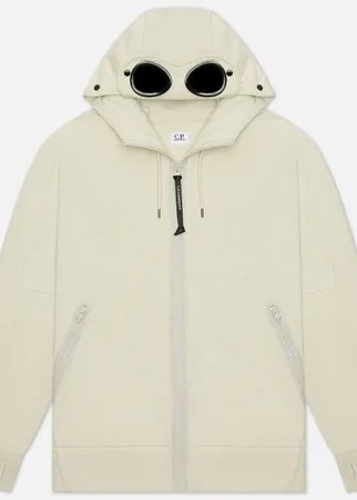 Мужская толстовка C.P. Company Diagonal Raised Fleece Goggle Hoodie, цвет бежевый, размер S