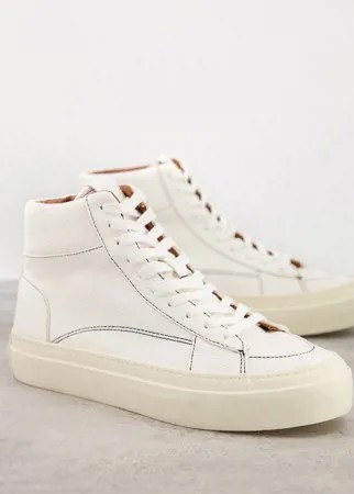 Кремовые кеды на шнуровке ASOS DESIGN-Белый