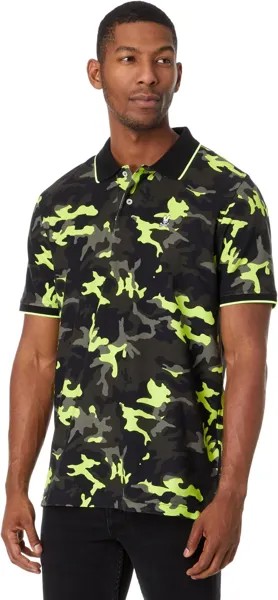 Рубашка-поло Plano Pique Camo Polo Psycho Bunny, черный