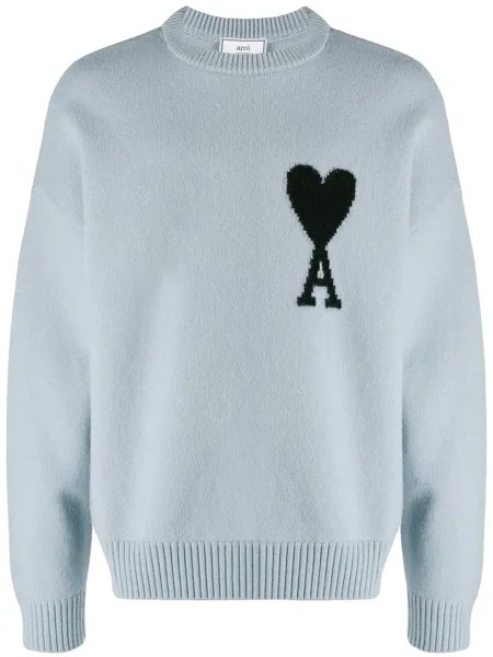 AMI Paris свитер оверсайз с логотипом